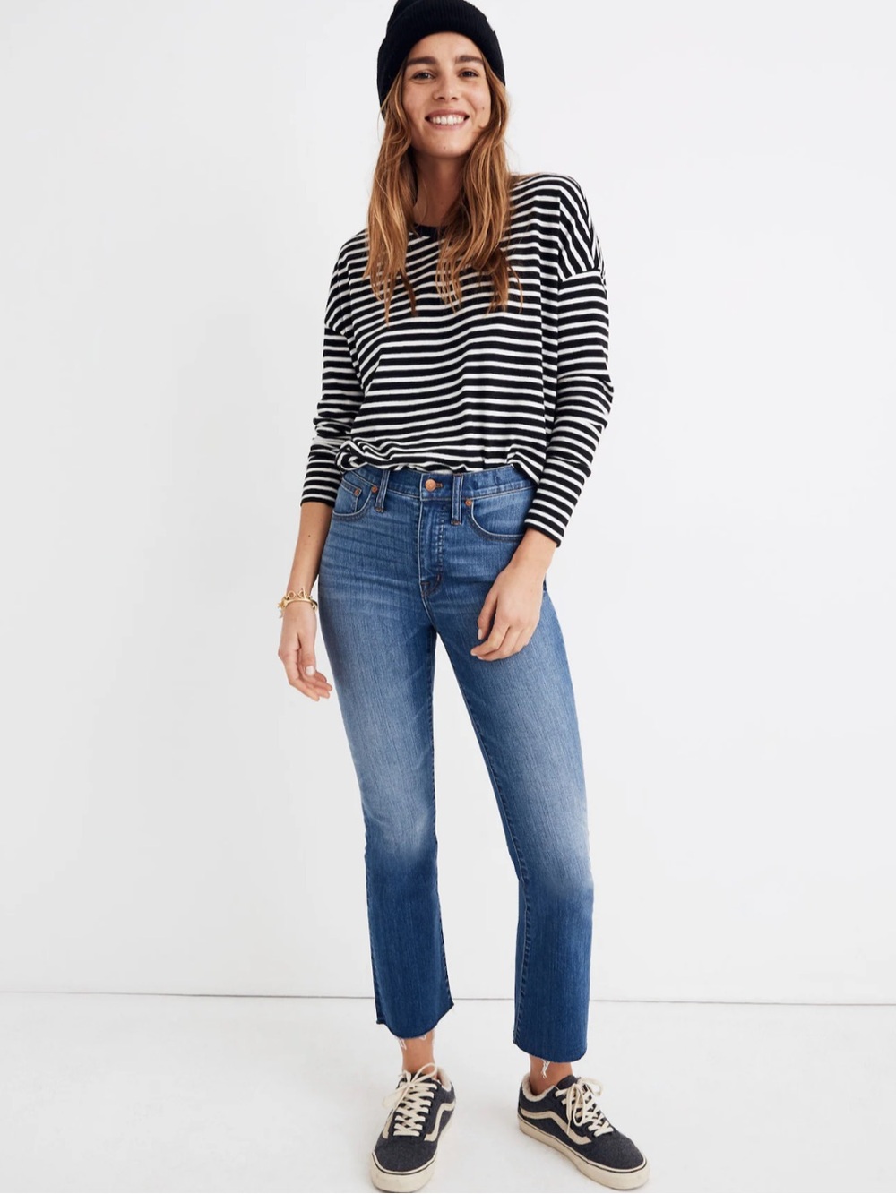 Madewell Cali Demi Boot Jeans Kemper Wash High Rise Cropped Bootcut Size 26